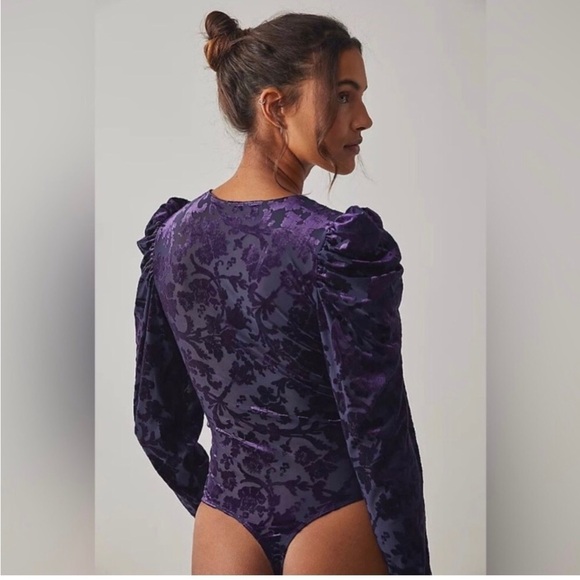 1. NWT Magic Hour Velvet Purple Bodysuit - Picture 4 of 4